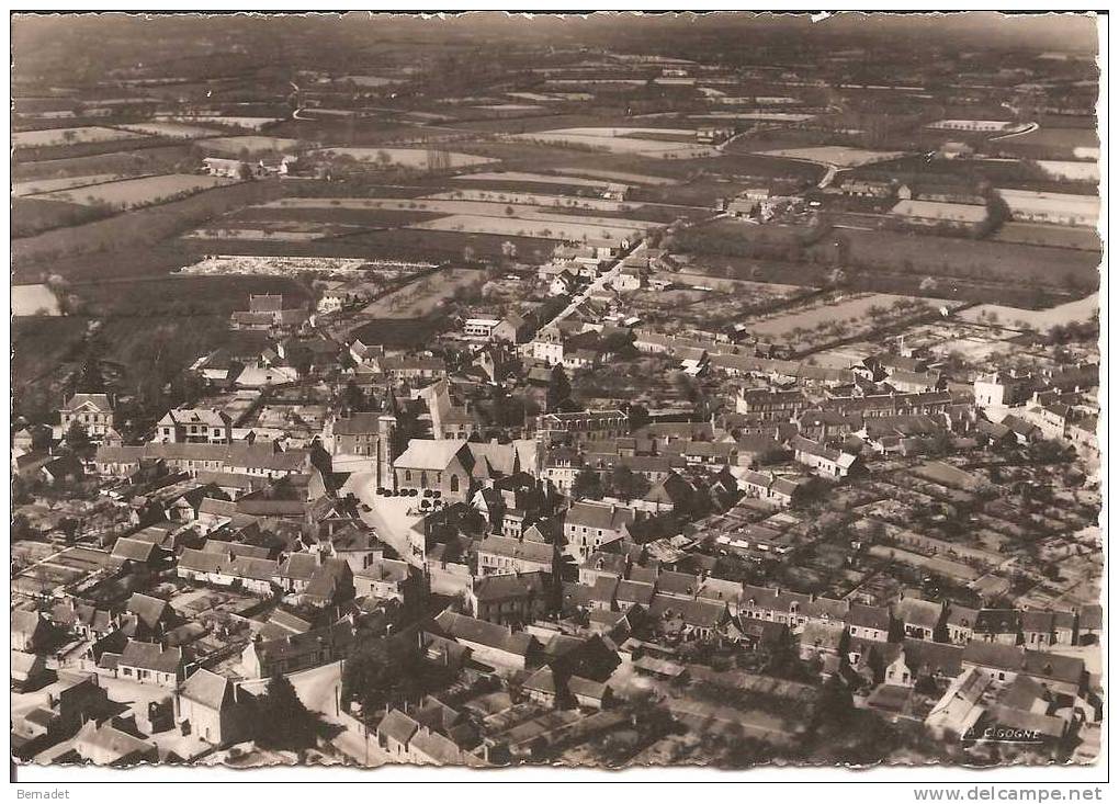 EN AVION SUR MAROLLES LES BRAULTS .. PILOTE OPERATEUR R. HENRARD - Marolles-les-Braults