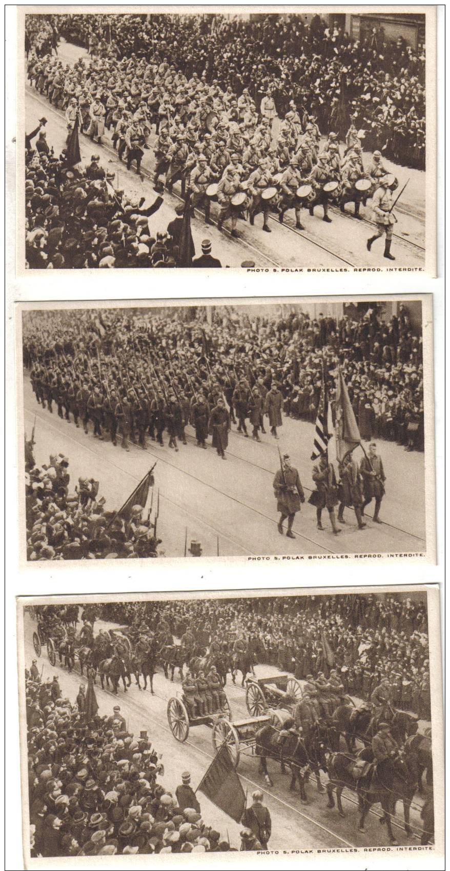 Cortège Historique De La Rentrée Triomphale Du Roi Albert Et Des Armées Alliées Bruxelles 22 11 1918  (11 Cartes - Personnages Célèbres