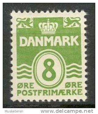 Denmark 1940 Mi. 260  8 Ø Numbers And Waves Wellenlinien MH* - Unused Stamps