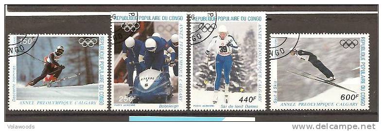 Congo - Serie Completa Usata: Giochi Olimpici Di Calgary 1988 - Inverno1988: Calgary