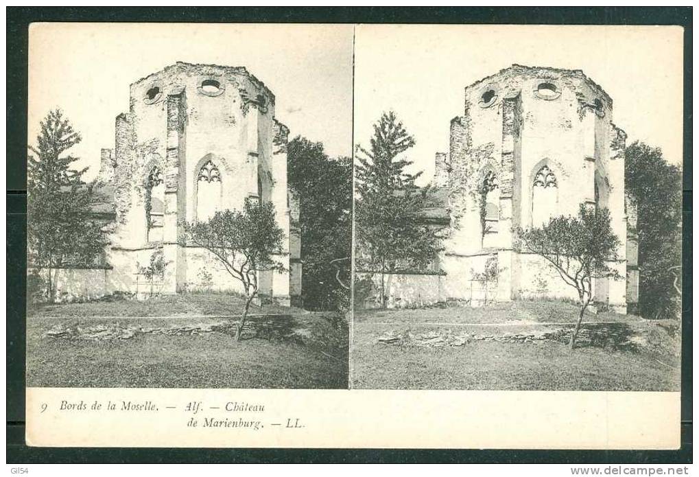 ALF - Château De Marienburg CARTE STEROSCOPIQUE - Qm50 - Alf-Bullay