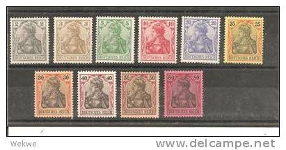 GerMi.Nr.68-77/** (ohne Wz.) 1902, Deutsches Reich - Top Qualität !! - Nuevos