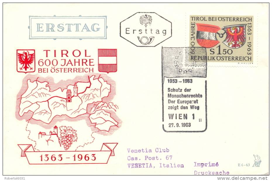 AUSTRIA FDC 1963 TIROL - Covers