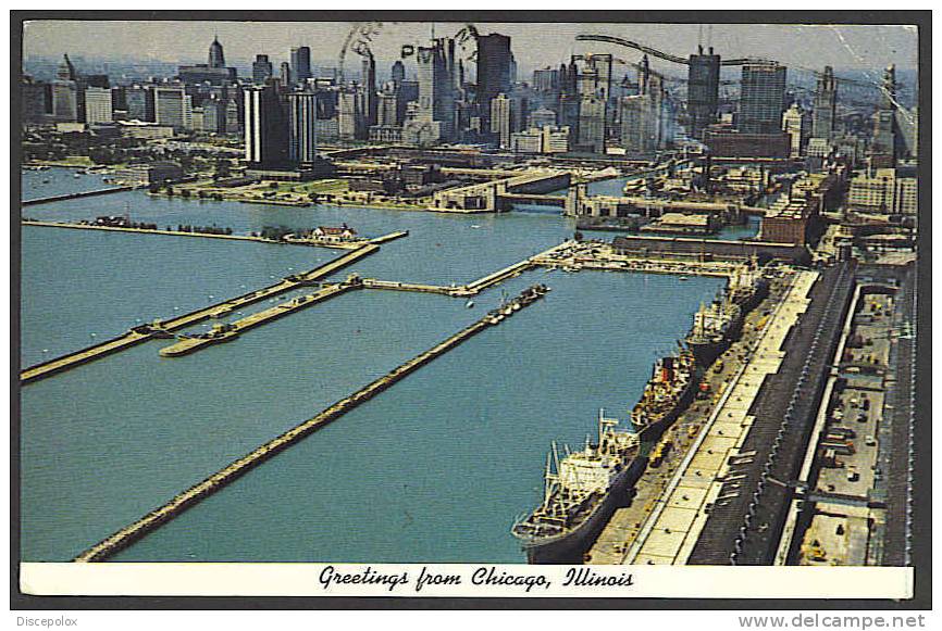 A490 Skyline And Navy Pier - Chicago - Navi, Ships, Bateau / Viaggiata 1968 - Chicago