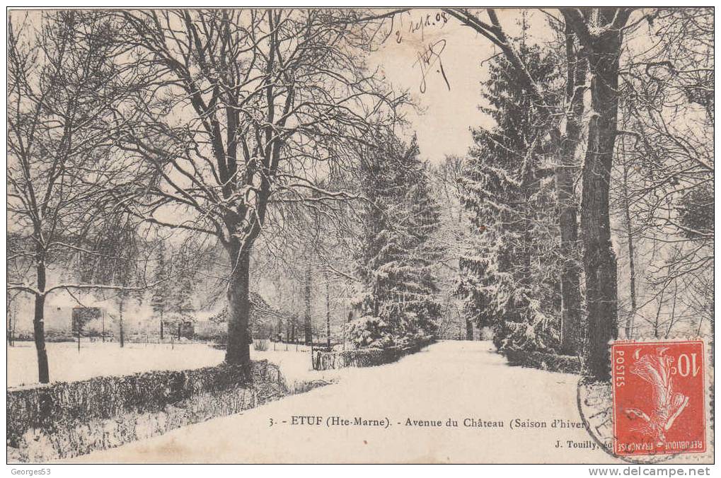 CPA  ETUFFF   Avenue Du Chateau (Saison D'hiver)  1909 - Watertorens & Windturbines