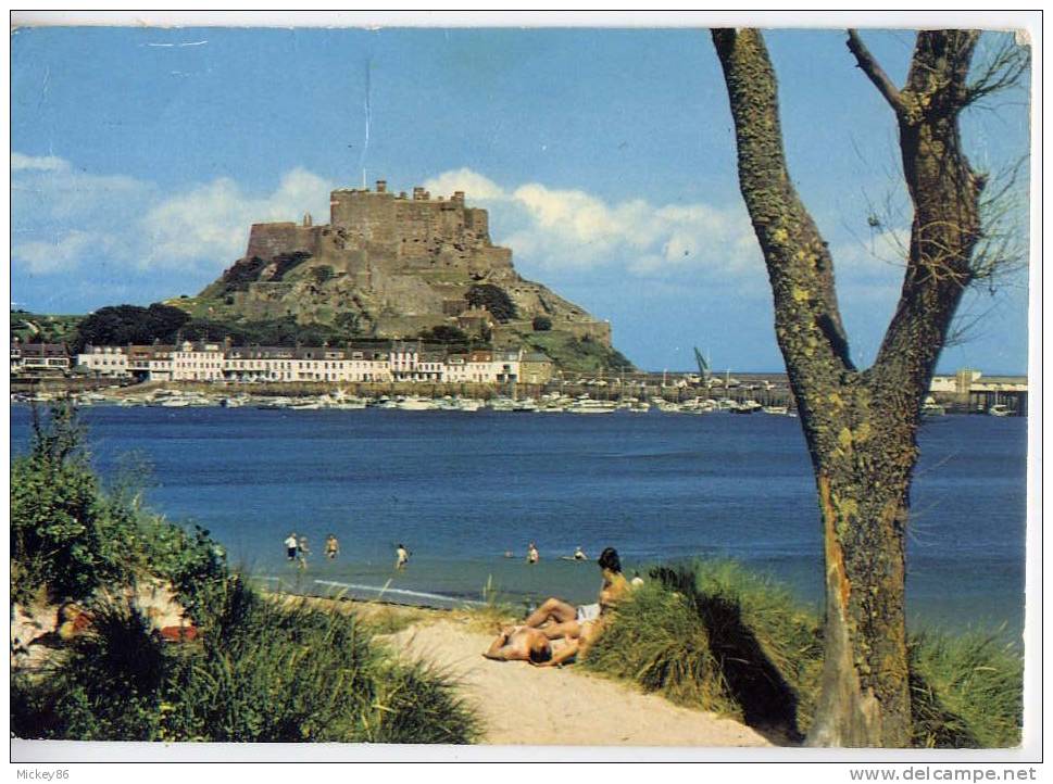 U-K---JERSEY--datée 1971--GOREY-Mont Orgueil  Castle, -----cpm  N° J164 éd Jarrold & Sons - Autres & Non Classés