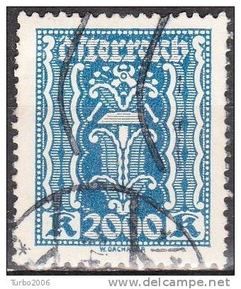 Osterreich 1922 Freimarken 2000 Kronen Blau Mi 395 - Gebraucht