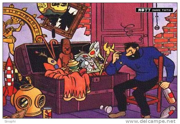 E-10zc/T58^^   Fairy Tales , Adventures Of  Tintin , ( Postal Stationery , Articles Postaux ) - Märchen, Sagen & Legenden