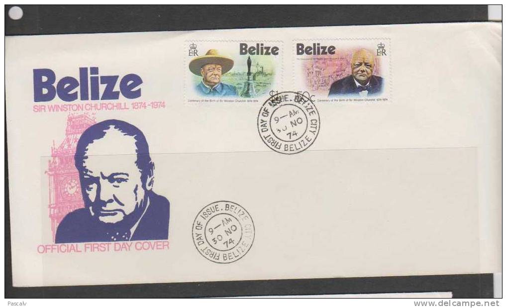 Belize Sur FDC - Sir Winston Churchill