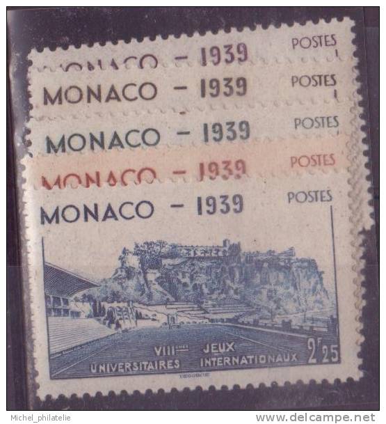 MONACO N° 195/199*  NEUF AVEC CHARNIERE - Autres & Non Classés