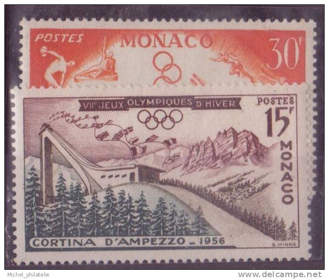 MONACO N° 442/433* NEUF AVEC CHARNIERE  JEUX OLYMPIQUE D'HIVER - Andere & Zonder Classificatie