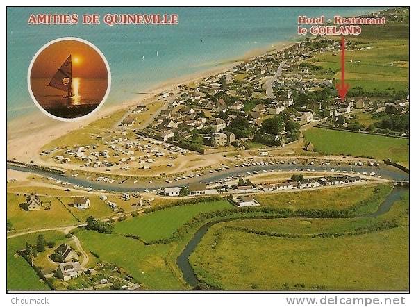 50 QUINEVILLE VUE  AERIENNE DE LA SINOPE ET  PORT HOTEL LE GOELAND - Other & Unclassified