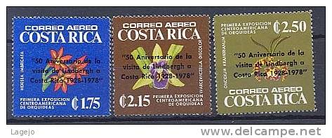 COSTA RICA PA699/701 Charles Lindbergh - Aerei