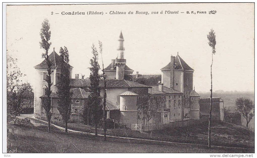 Cpa  69 Rhone Condrieux  Chateau Du Rosay Vue De L Ouest - Condrieu