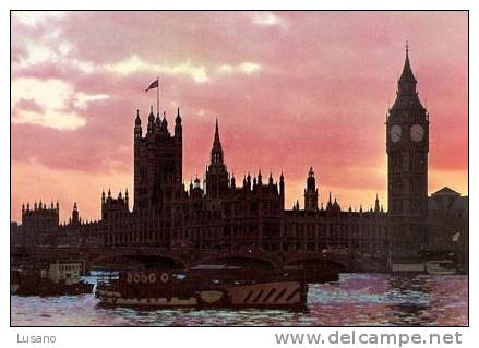 London - Evening At Westminster - Houses Of Parliament