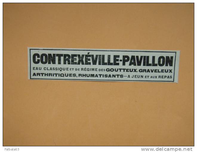 ++ Pub 1910 Contrexéville Pavillon - Publicités