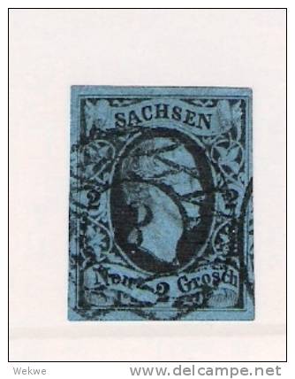 D-Sac015/ Sachsen - Mi.Nr. 7. Stempel 3 (kleine Ziffer) Dresden-Neustadt - Sachsen