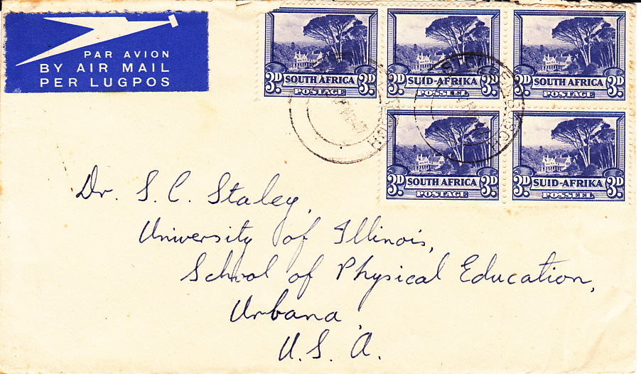 1947 Air Mail Letter To USA - Briefe U. Dokumente