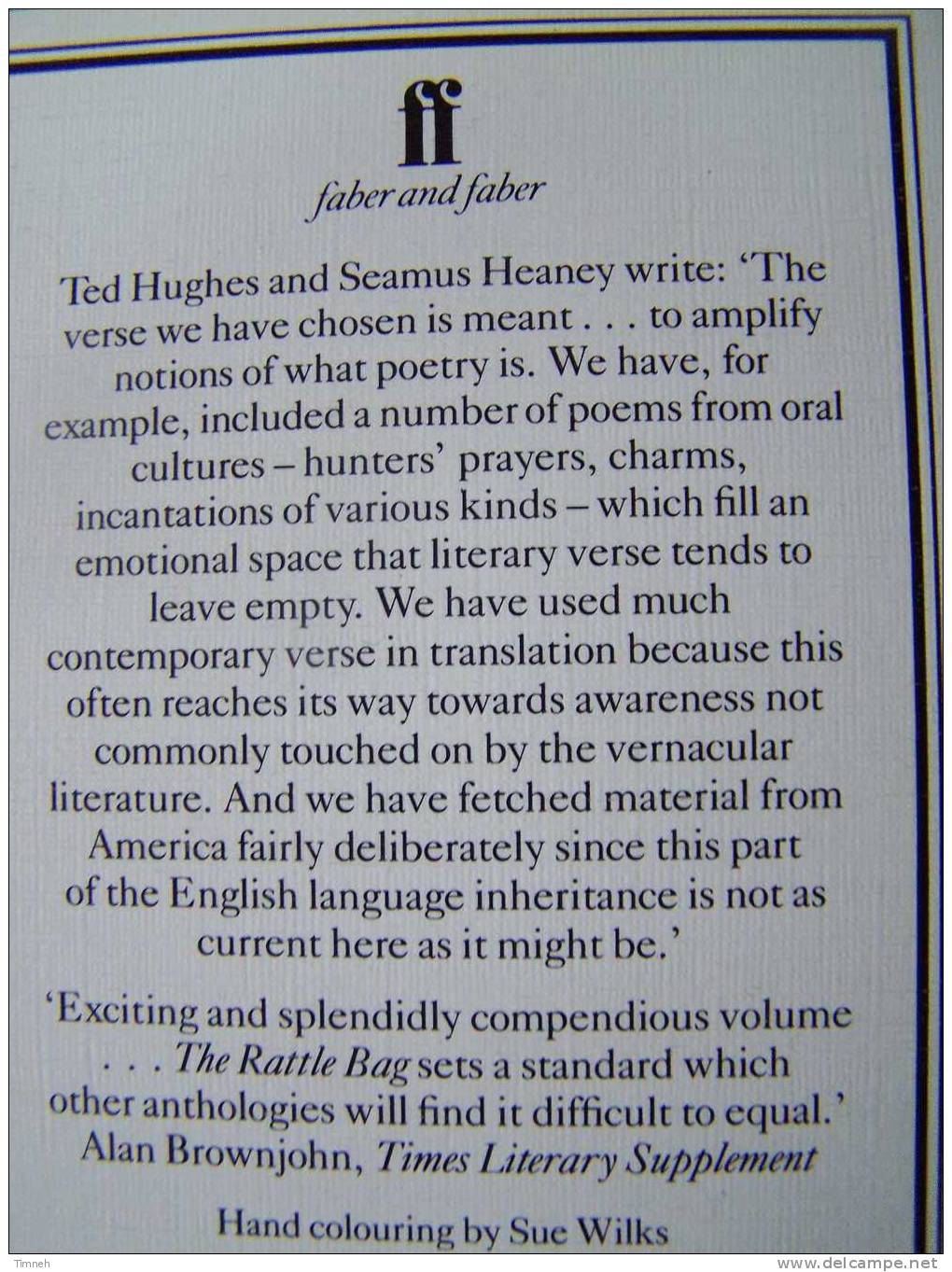 The Rattle Bag-by Seamus Heaney And Ted Hughes-poems From Oral Cultures-hunters'prayers-charms-america- - Poetry