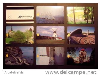 Estonia: First Edition C Serie Of 8 Cards Loaded, Mint With 190 EEK Per Card. - Collections