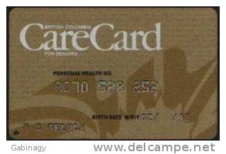 NO PHONECARD - CARE CARD - CANADA - BRITISH COLUMBIA - Non Classés