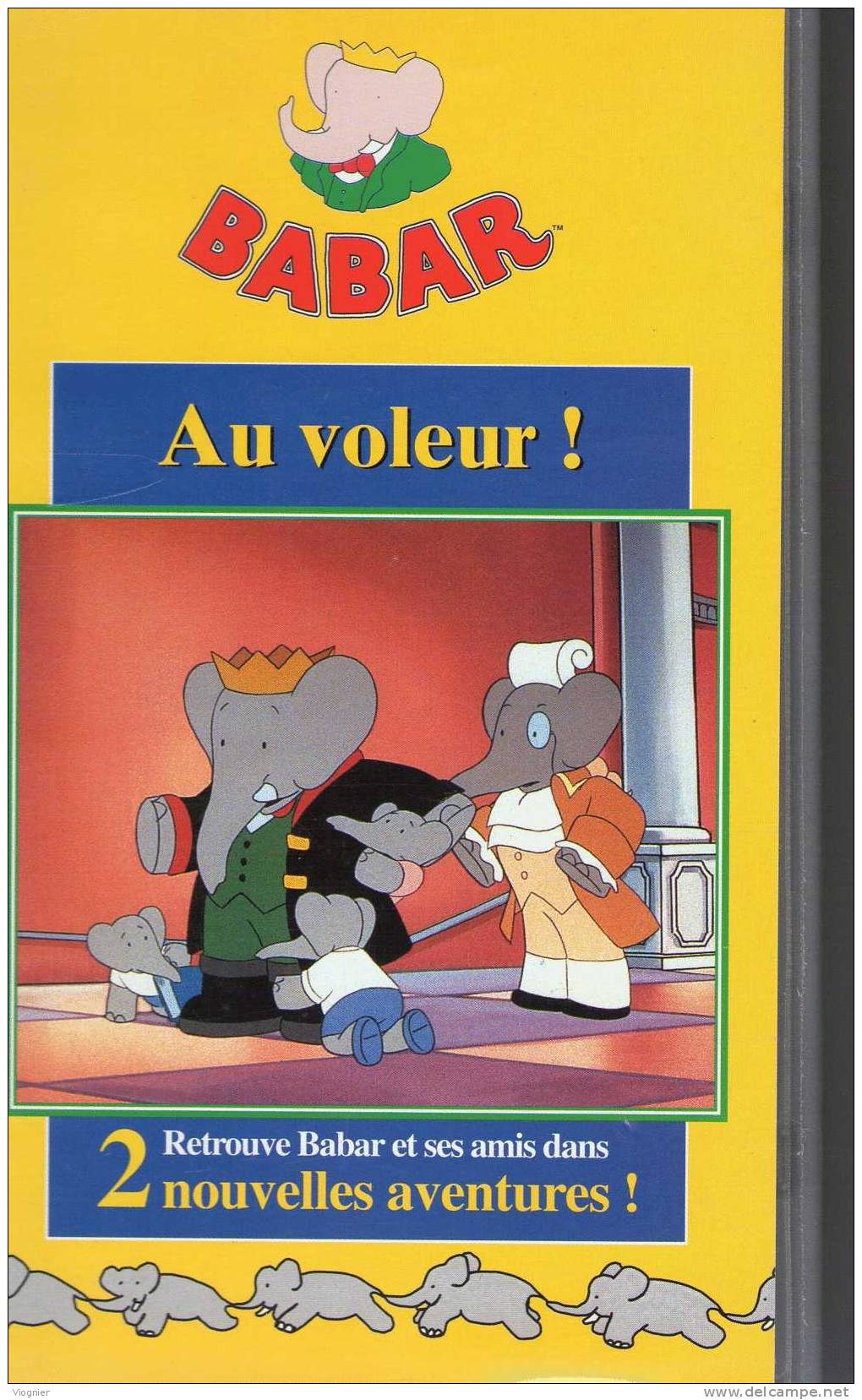 BABAR  Au Voleur !	50 Mn Cassette Vidéo  K7 VHS - Cartoons
