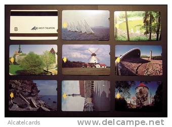 Estonia: Second Edition B Serie Of 8 Cards Used. - Verzamelingen