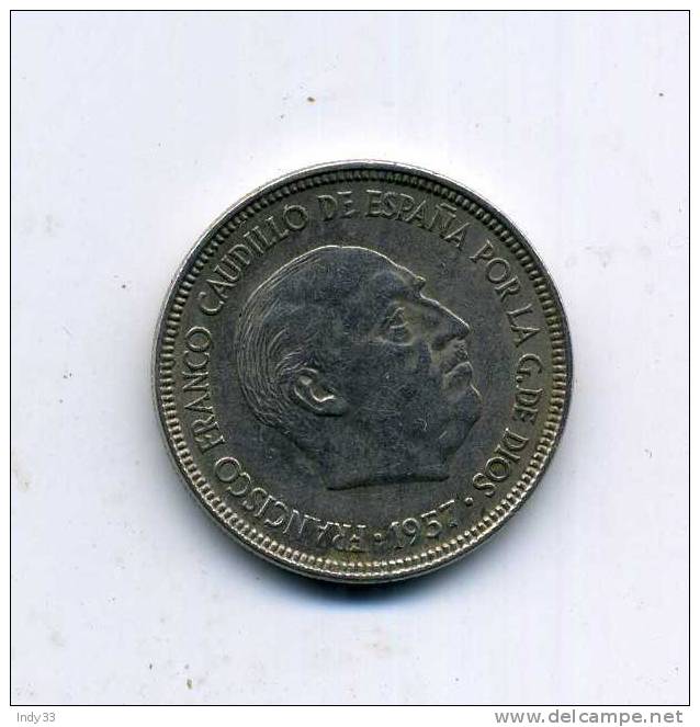 - MONNAIE ESPAGNE 1949.... 5 P. 1957 - 5 Pesetas