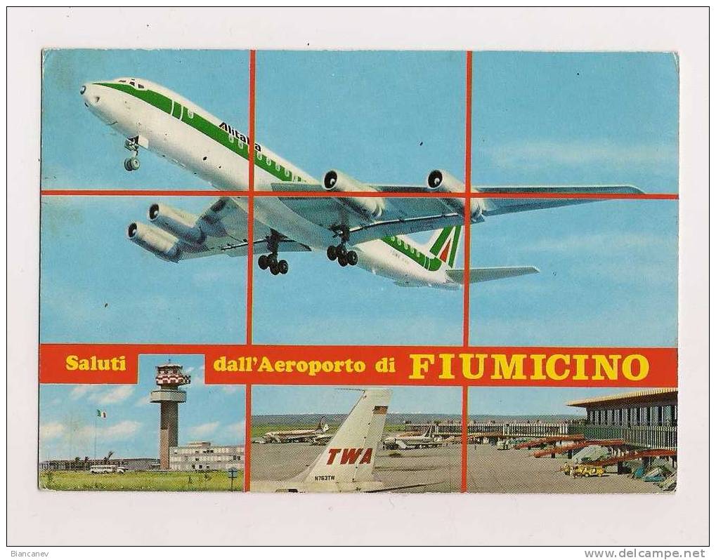 CARTOLINA AEROPORTO DI  DI FIUMICINO - ROMA - Transportmiddelen