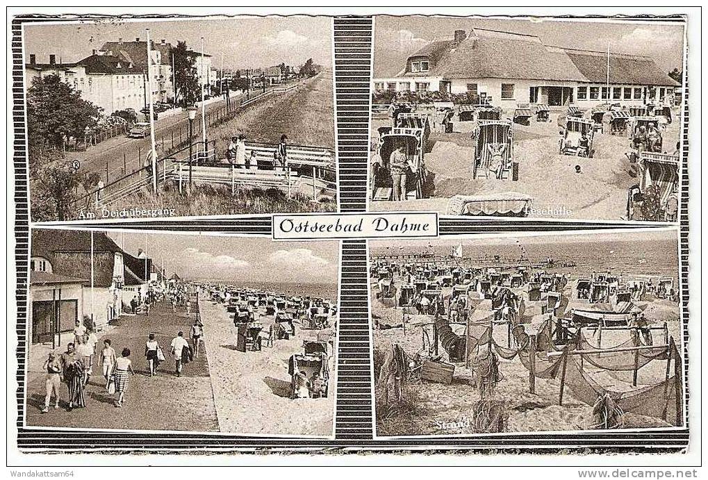 AK 15 Ostseebad Dahme Mehrbild 4 Bilder Am Deichübergang 26.7.61. - 9 (24b) DAHME OSTSEEBAD ÜBER LENSAHN (OSTHOLST) DAS - Dahme