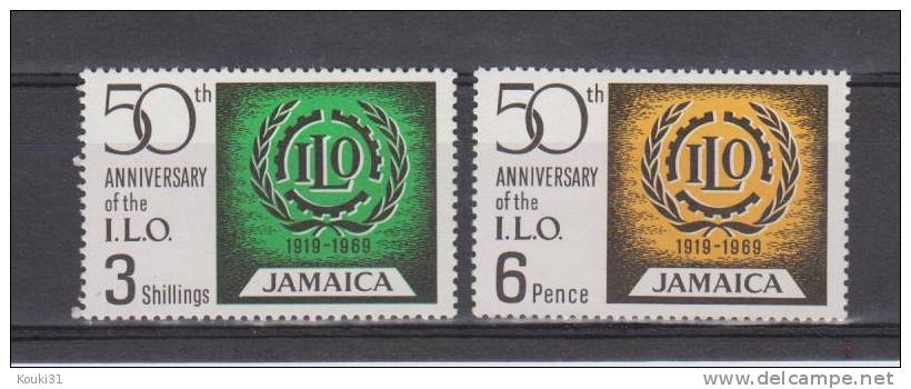 Jamaïque YT 284/5 ** : Cinquantenaire De L'OIT - Jamaica (1962-...)