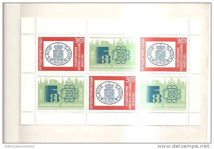 41418)minifoglio Espo. Filandese 1988 Con 6 Valori - Unused Stamps