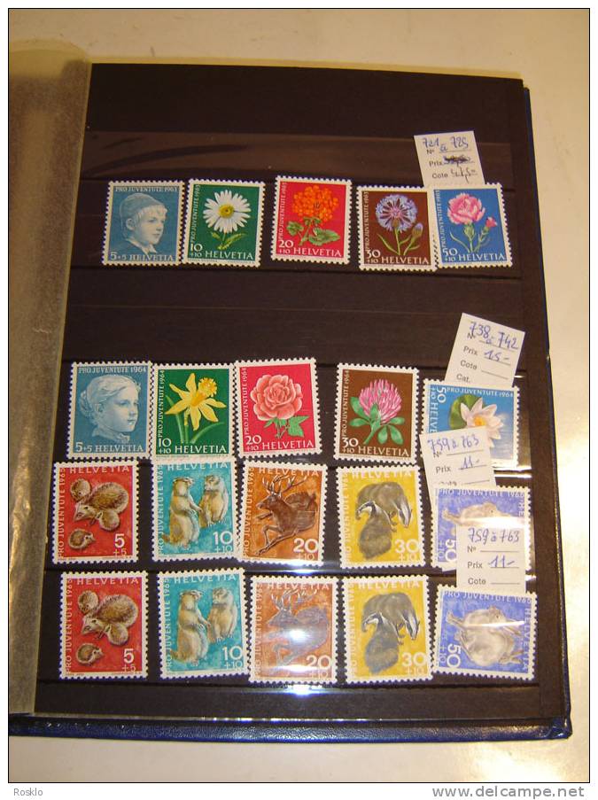 SUISSE / PETIT ALBUM DE 265 TIMBRES ETAT NEUF DONT SERIE 660 - Unused Stamps