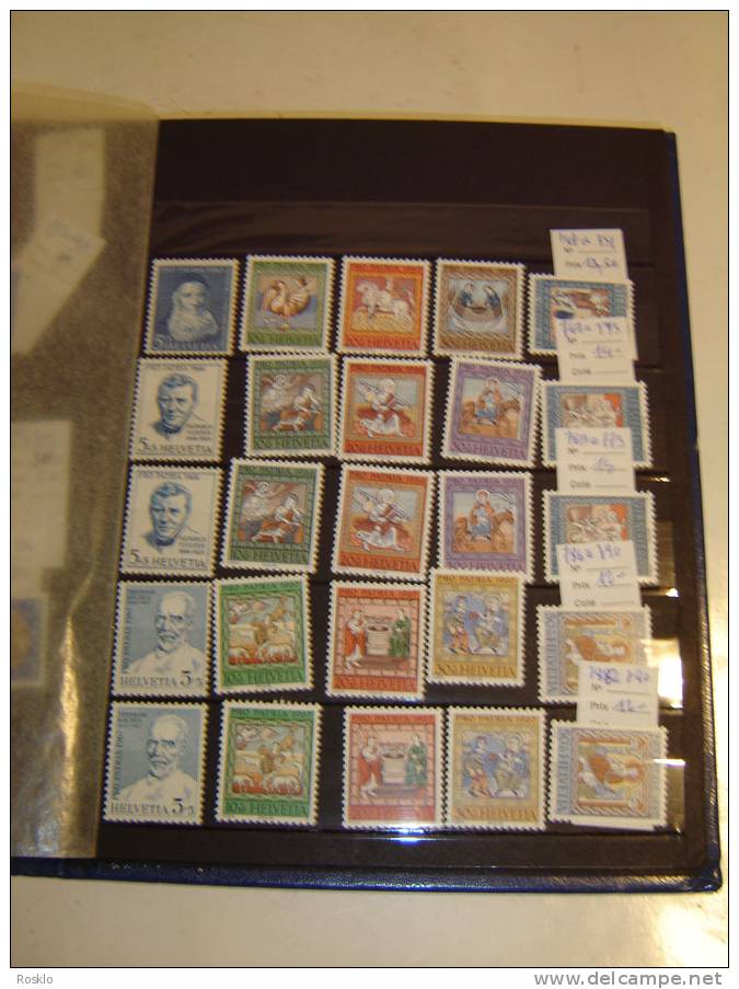 SUISSE / PETIT ALBUM DE 265 TIMBRES ETAT NEUF DONT SERIE 660