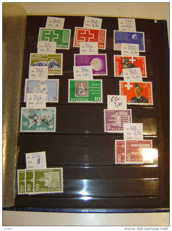 SUISSE / PETIT ALBUM DE 265 TIMBRES ETAT NEUF DONT SERIE 660