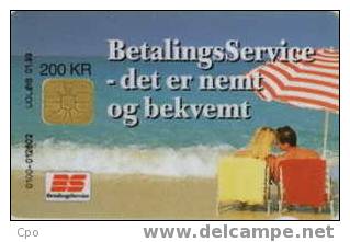 # DANMARK DANMONT-65 Betalings Service - Sea & Beach 200 Puce?   Tres Bon Etat - Danemark