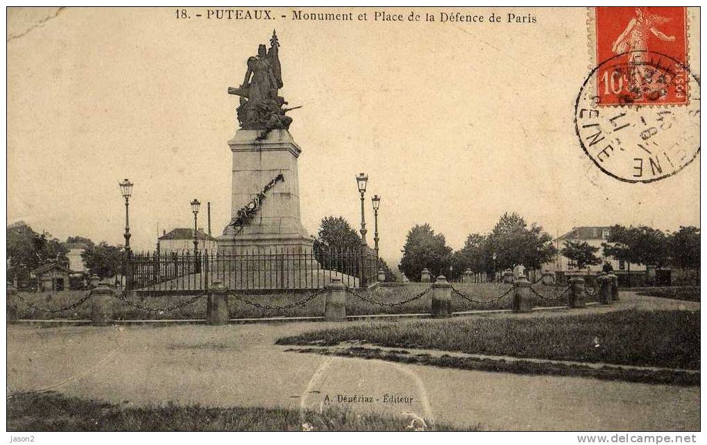 Cpa Puteaux ( Monument Et Place De La Defense De Paris - Puteaux