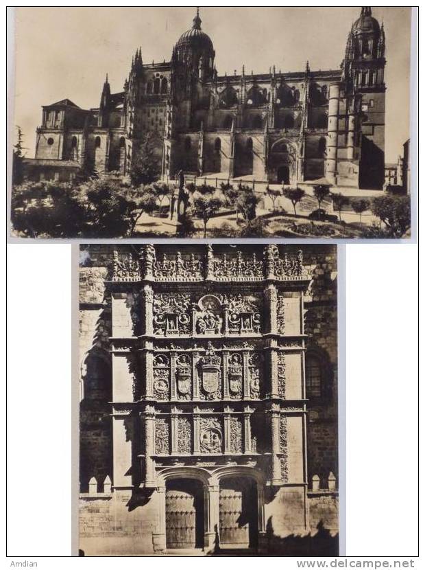 SPAIN / ESPAGNE - Lot 2 1950's Postcards - Salamanca, University - Cathedral - Salamanca