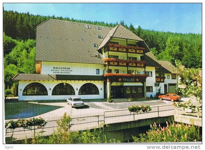 Altensteig 7272  Hotel Gasthof Traube Oldtimer /car - Altensteig