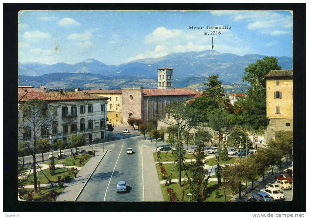 S1811 CARTOLINA ILLUSTRATA LAZIO RIETI PIAZZA OBERDAN  FG. V. - Rieti