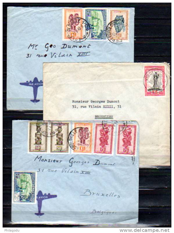 Lot De 10 Lettres  Beaux Affranchissements   Joli Pas Cher - Briefe U. Dokumente