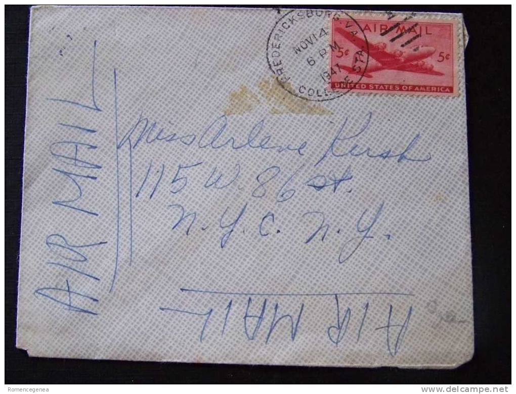 ETATS-UNIS-D´AMERIQUE - Enveloppe Timbrée - Vers NEW-YORK (U.S.A.) - Année 1947 - Affranchissement à Voir - Used Stamps