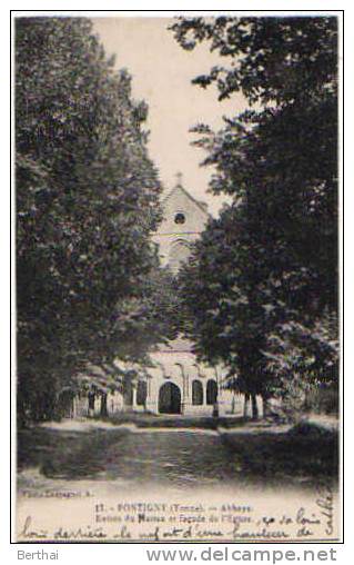 89 PONTIGNY - Abbaye - Entree Du Nartex Et Facade De L Eglise - Pontigny
