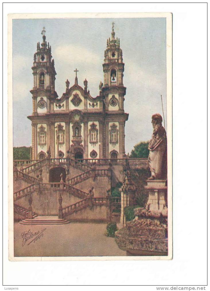 POrtugal Cor 4622 – VILA REAL - LAMEGO - SANTUÁRIO DOS REMÉDIOS FACHADA PRINCIPAL DA IGREJA - Vila Real