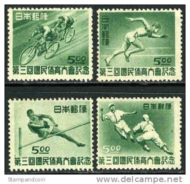 Japan #418-21 Mint Hinged Sports Singles From 1948 - Neufs