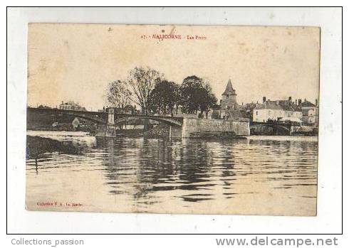 Cp, 72, Malicorne, Les Ponts, Voyagée 1911 - Malicorne Sur Sarthe