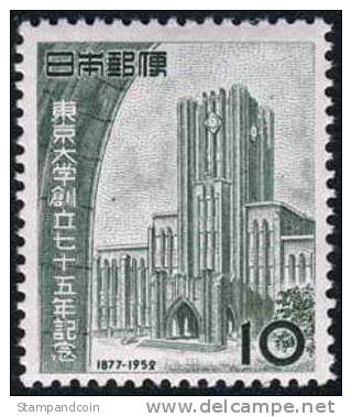 Japan #565 Mint Hinged 75th Anniversary Tokyo University From 1952 - Nuevos