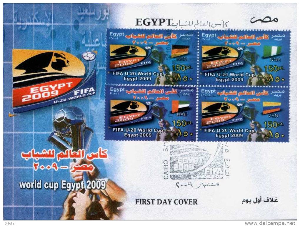 UAE / 2009 / FIFA U-20 WORLD CUP EGYPT 2009  / FOOTBALL / SPORT / FLAG / 1 FDC / VF/ 3 SCANS  . - United Arab Emirates (General)