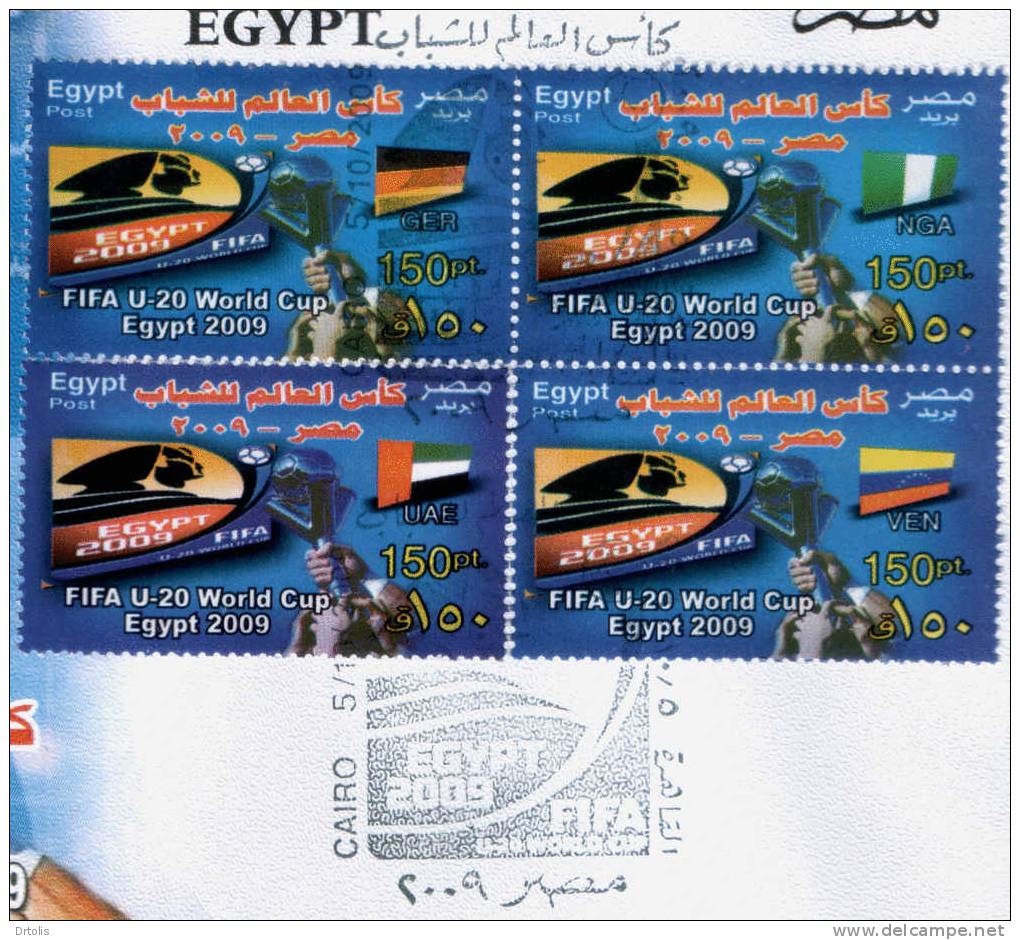 UAE / 2009 / FIFA U-20 WORLD CUP EGYPT 2009  / FOOTBALL / SPORT / FLAG / 1 FDC / VF/ 3 SCANS  . - Verenigde Arabische Emiraten