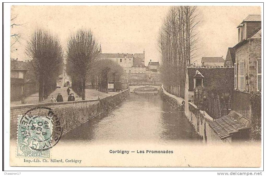 58 - CORBIGNY  -  Les Promenades - Animée - Corbigny